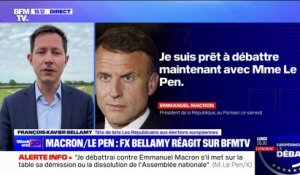 "Une immense supercherie": François-Xavier Bellamy (LR) réagit à l'éventualité d'un débat entre Emmanuel Macron et Marine Le Pen