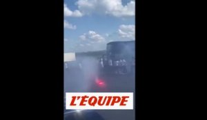 Affrontements sur l'autoroute entre supporters du PSG et de l'OL - Foot - Coupe