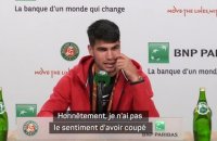 Roland-Garros - Alcaraz : "Je n'ai senti aucune douleur"