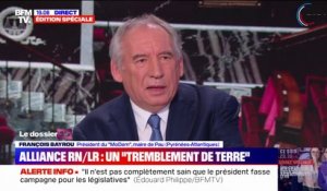Proposition d'alliance RN/LR: "C'est le plus précieux de ce que nous sommes qui est en jeu", assure François Bayrou (Modem)