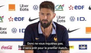 Bleus - Giroud : "Ne vous inquiétez pas, Mbappé sera prêt pour le premier match"