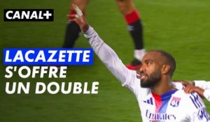 Le doublé d'Alexandre Lacazette avec Lyon juste avant la pause - Ligue Europa 2024-25 (J2)