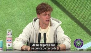 Wimbledon - Sinner : "Je ne regarde pas ce genre de records"