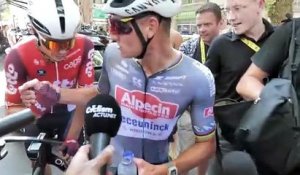 Tour de France 2025 - Mathieu van der Poel à Arnaud De Lie : "Non, je n'ai pas gagné... il y en avait deux devant !"