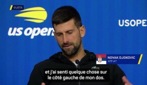Djokovic : « C'est frustrant de ne plus être tout le temps à 100% » - Tennis - US Open