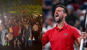 Shanghai 2025 - Après sa qualification en huitièmes, Novak Djokovic a célébré avec ses fans à Shanghai