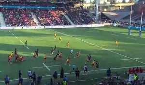 TOP 14 - Essai de Jiuta WAINIQOLO (LOU) - LOU Rugby - USA Perpignan