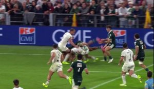 TOP 14 - Essai de Aaron GRANDIDIER (SP) - Section Paloise - Stade Toulousain