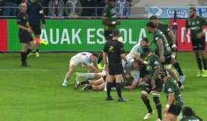 TOP 14 - Essai de Baptiste GERMAIN (AB) - Aviron Bayonnais - US Montauban