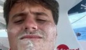 Séance rasage pour Basile Bourgnon - Voile - Transat Café L'Or