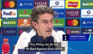 Tottenham - Frank : "Van de Ven et Spence sont venus dans mon bureau pour s'excuser"