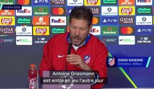 Atlético - Simeone : "La place de Griezmann est dans le présent"