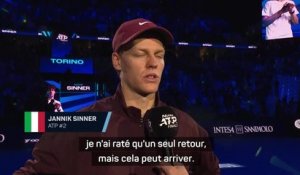 ATP Finals - Sinner : “Remporter le premier match est très important”