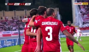 Cardona égalise contre la Pologne - Foot - Qualif. Coupe du monde