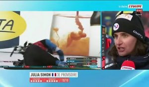 « Je voulais l’attaquer ce sprint » : Julia Simon savoure son podium et son tir parfait lors du sprint d'Oberhof - Biathlon - Coupe du monde (F)