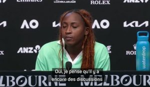 Open d'Australie - Gauff souhaite continuer la "bataille" pour les prize money