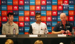 Santos Tour Down Under 2026 - Javier Romo, Sam Welsford, Ben O'Connor, Jonathan Narvaez, Stuart O'Grady... conférence de presse d'avant-course