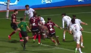 TOP 14 - Essai de Joshua BRENNAN (ST) - Stade Toulousain - Section Paloise