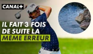 Echavarria envoie la balle dans l'eau sur le même coup trois fois de suite