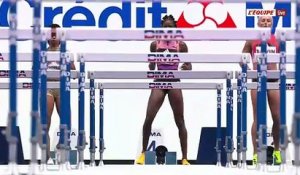 La finale du 60 mètres haies en vidéo, remportée par Laëticia Bapté - Athlé - Meeting de Paris