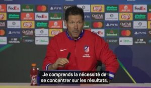 Atlético - Simeone : "Nous ne contrôlons pas notre propre destin"