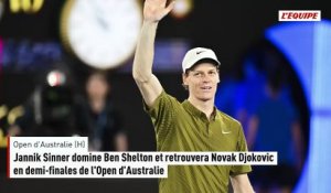Jannik Sinner domine Ben Shelton et retrouvera Novak Djokovic en demi-finales de l'Open d'Australie - Foot - Tennis - Open d'Australie