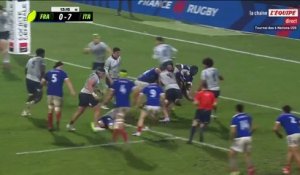 Les essais de l'équipe de France U20 face à l'Italie en vidéo - Rugby - Tournoi des 6 Nations U20