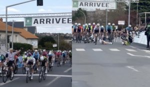 Vienne Classic 2026 - Lucas Mainguenaud au sprint, grosse chute après la ligne d'arrivée