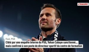Ciblé par une enquête interne du PSG, Yohan Cabaye sanctionné... mais confirmé à son poste - Foot - Ligue 1 - PSG