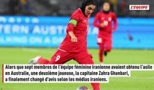La capitaine de l'équipe iranienne Zahra Ghanbari retire à son tour sa demande d'asile en Australie - Foot - Guerre au Moyen-Orient