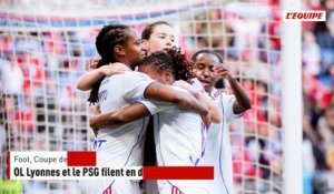 OL Lyonnes et le PSG filent en demi-finales de Coupe de France - Foot - Coupe de France (F)