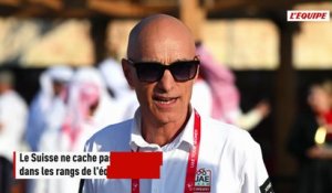Le patron d'UAE Emirates Mauro Gianetti en admiration devant Paul Seixas - Cyclisme