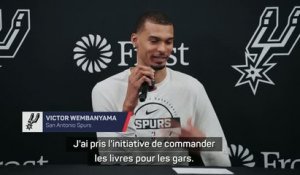 Spurs - Le “book club” relancé, Wembanyama : “C’est moi qui commande les livres !”