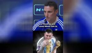 Argentine - Scaloni : "Je ferai tout mon possible pour que Messi soit à la Coupe du monde"
