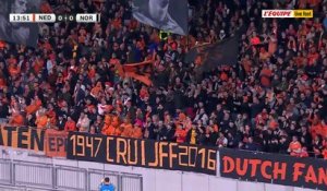 Le vibrant hommage à Johan Cruyff lors de Pays-Bas - Norvège - Foot - Amical