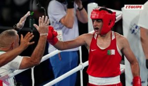 La championne olympique Imane Khelif a disputé un combat officieux - Boxe