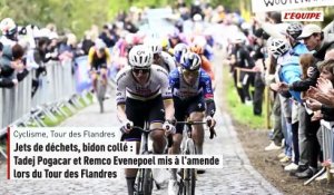 Jets de déchets, bidon collé : Tadej Pogacar et Remco Evenepoel mis à l'amende lors du Tour des Flandres - Cyclisme -  - Tour des Flandres