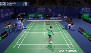 Christo Popov triomphe de son frère Toma Junior et affrontera en finale Anders Antonsen, vainqueur d'Arnaud Merklé - Badminton - Championnats d'Europe