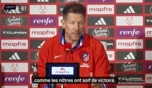 Atlético de Madrid - Simeone : "Les pieds sur terre avant cette finale"