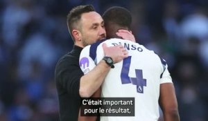 Tottenham - De Zerbi "très agacé" par les insultes racistes visant Danso