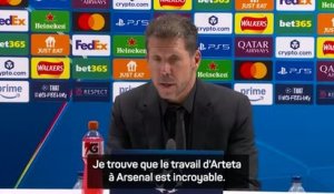 Atlético - Simeone “très heureux” pour Arteta qui fait un travail “incroyable”