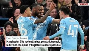 Manchester City revient à deux points d'Arsenal, le titre de champion d'Angleterre encore possible - Foot - Premier League