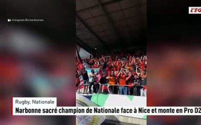 Narbonne sacré champion de Nationale face à Nice et monte en Pro D2 - Rugby - National