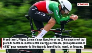 Filippo Ganna écrase le contre-la-montre sur la 10e étape du Giro, Eulalio toujours en rose devant Vingegaard - Giro