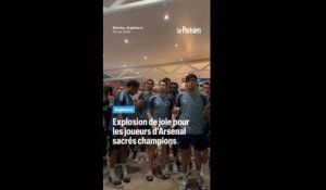 L'explosion de joie des joueurs d'Arsenal
