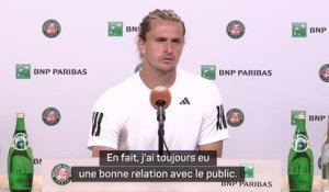 Roland-Garros - Zverev : "J'ai toujours eu une bonne relation avec le public français"