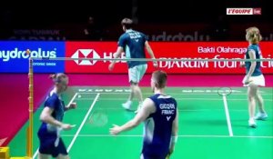 Thom Gicquel et Delphine Delrue s'imposent en quarts de finale du double mixte - Badminton - Open d'Indonésie