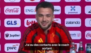 Belgique - Raskin : “Un transfert ? On a mis la vie de club en pause”