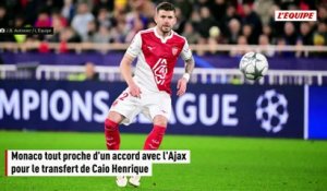 Monaco tout proche d'un accord avec l'Ajax pour le transfert de Caio Henrique - Foot - Transferts - Monaco
