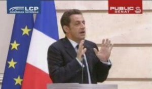 Nicolas Sarkozy et  la future télévision publique